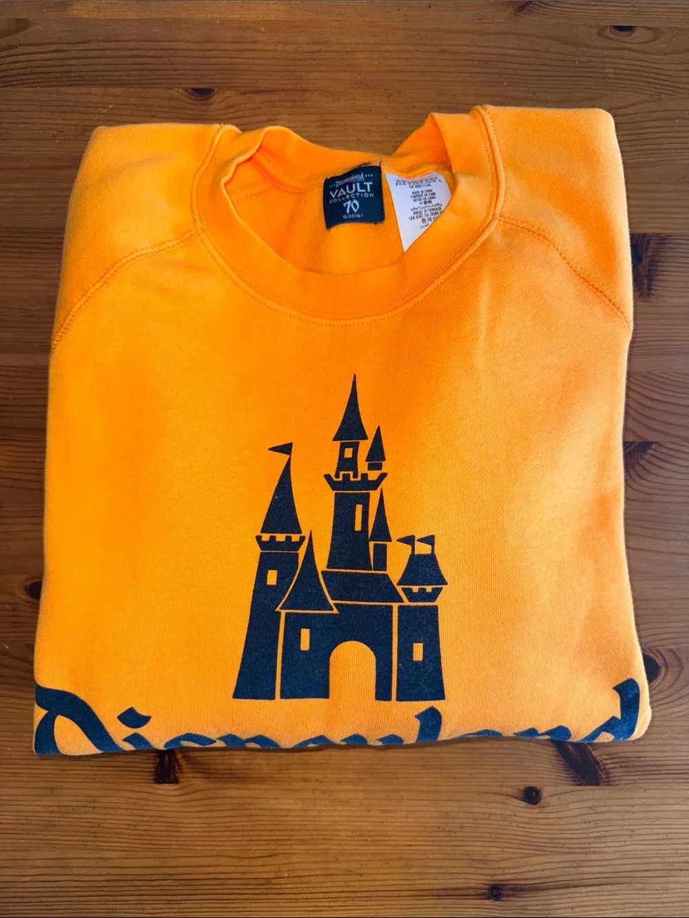 Disney Disneyland Vault 70th Collection Gold Castle Crewneck Sweatshirt